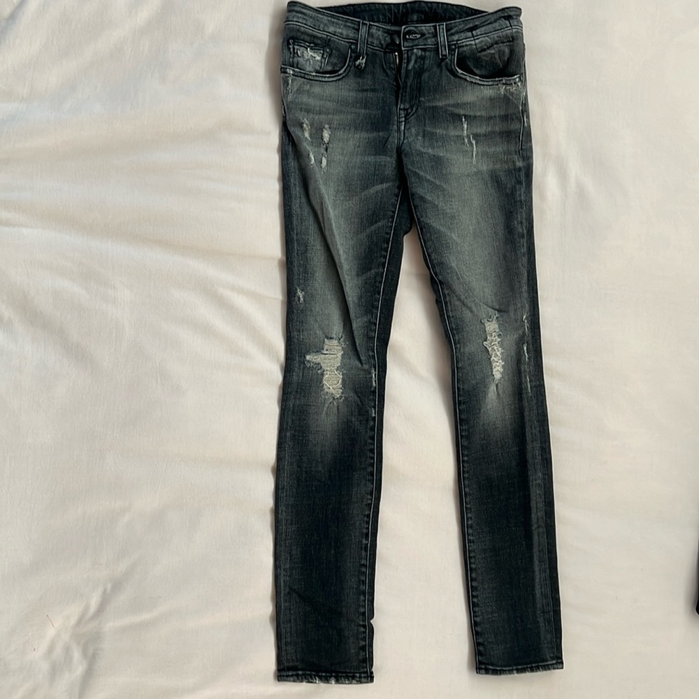 R13 Faded Grey Denim Jeans